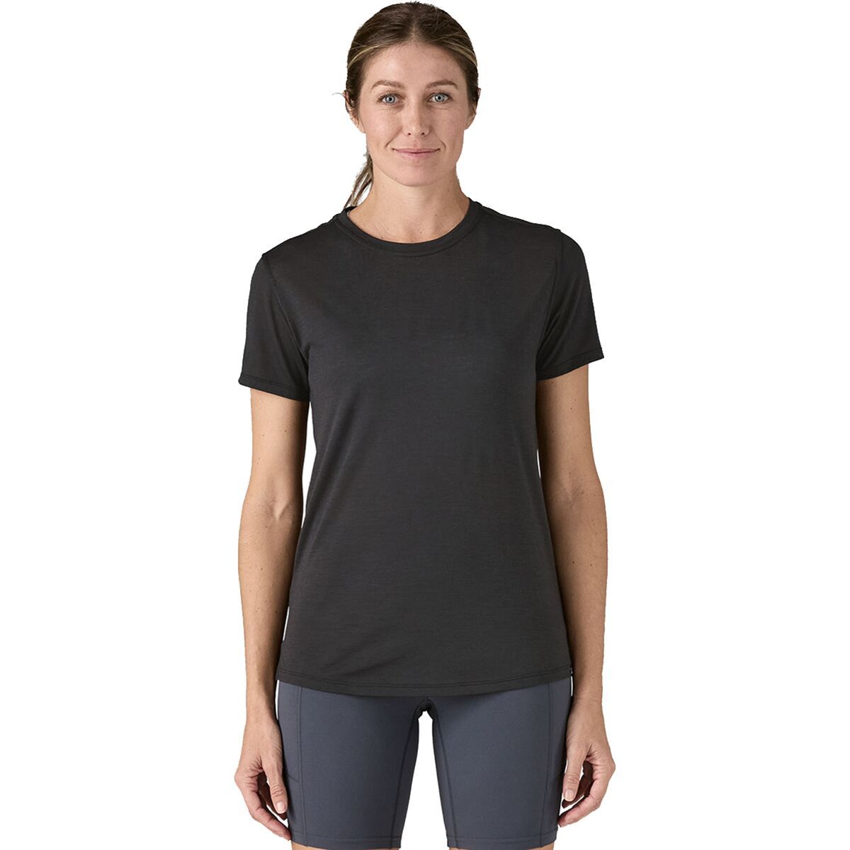 Image of Patagonia Capilene Cool Merino Blend Shirt - Women's Black, S