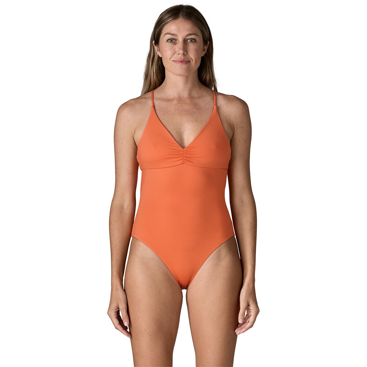 Image of Patagonia Cross Shore One-Piece Swimsuit - Women's Peach Sherbet, M