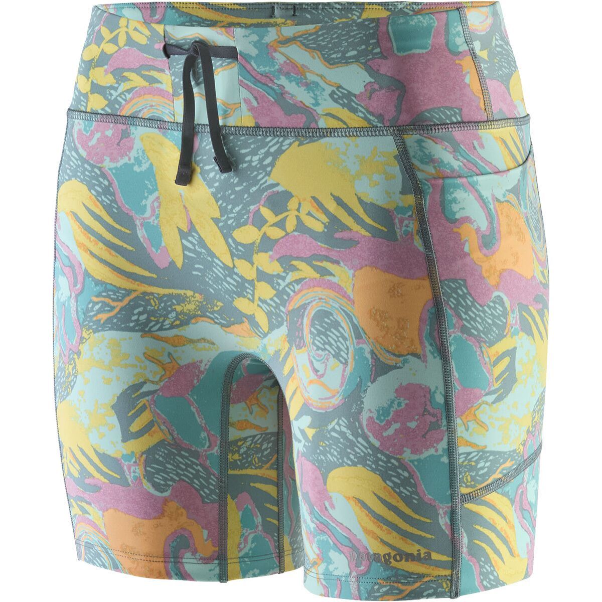 Image of Patagonia Endless Run 6in Short - Women's Moon Tripper/Blue Sage, M