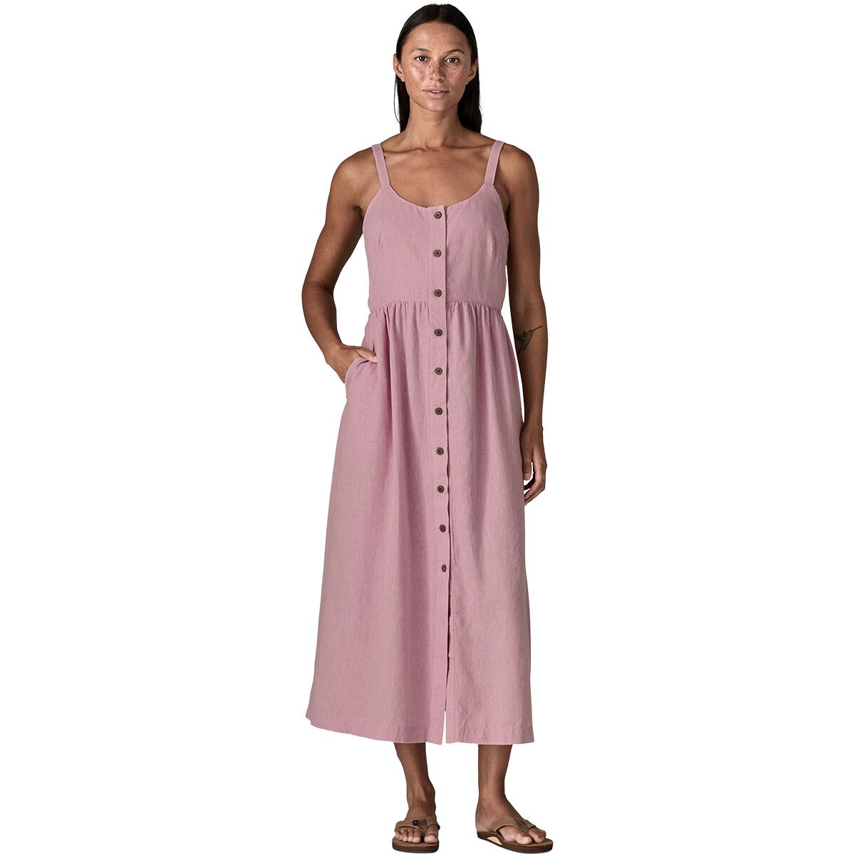 Image of Patagonia Garden Island Dress - Women's Whole Weave/Light Violet, L