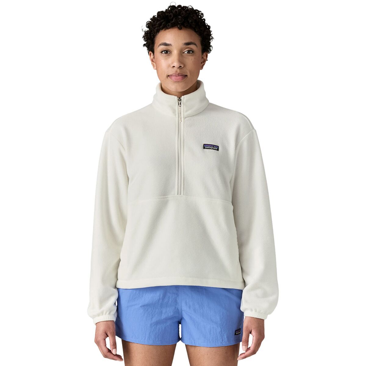 Image of Patagonia Micro D 1/2-Zip Fleece Pullover - Women's Birch White, XS