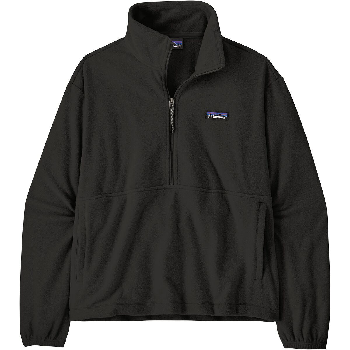 Image of Patagonia Micro D 1/2-Zip Fleece Pullover - Women's Black, XS