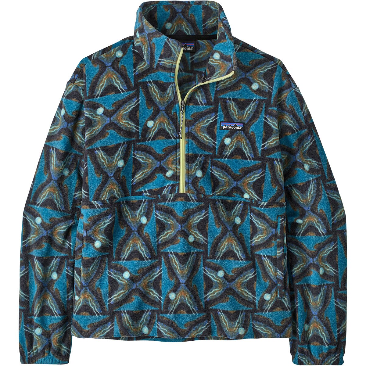 Image of Patagonia Micro D 1/2-Zip Fleece Pullover - Women's Deep Freeze/Black, L