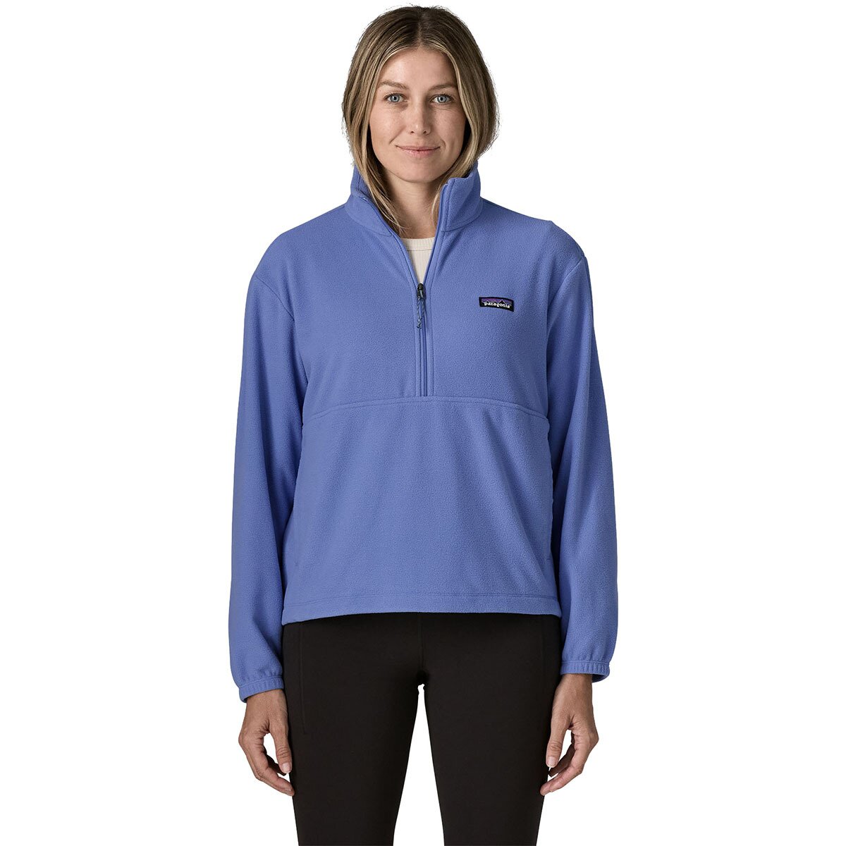 Image of Patagonia Micro D 1/2-Zip Fleece Pullover - Women's Diver Blue, M