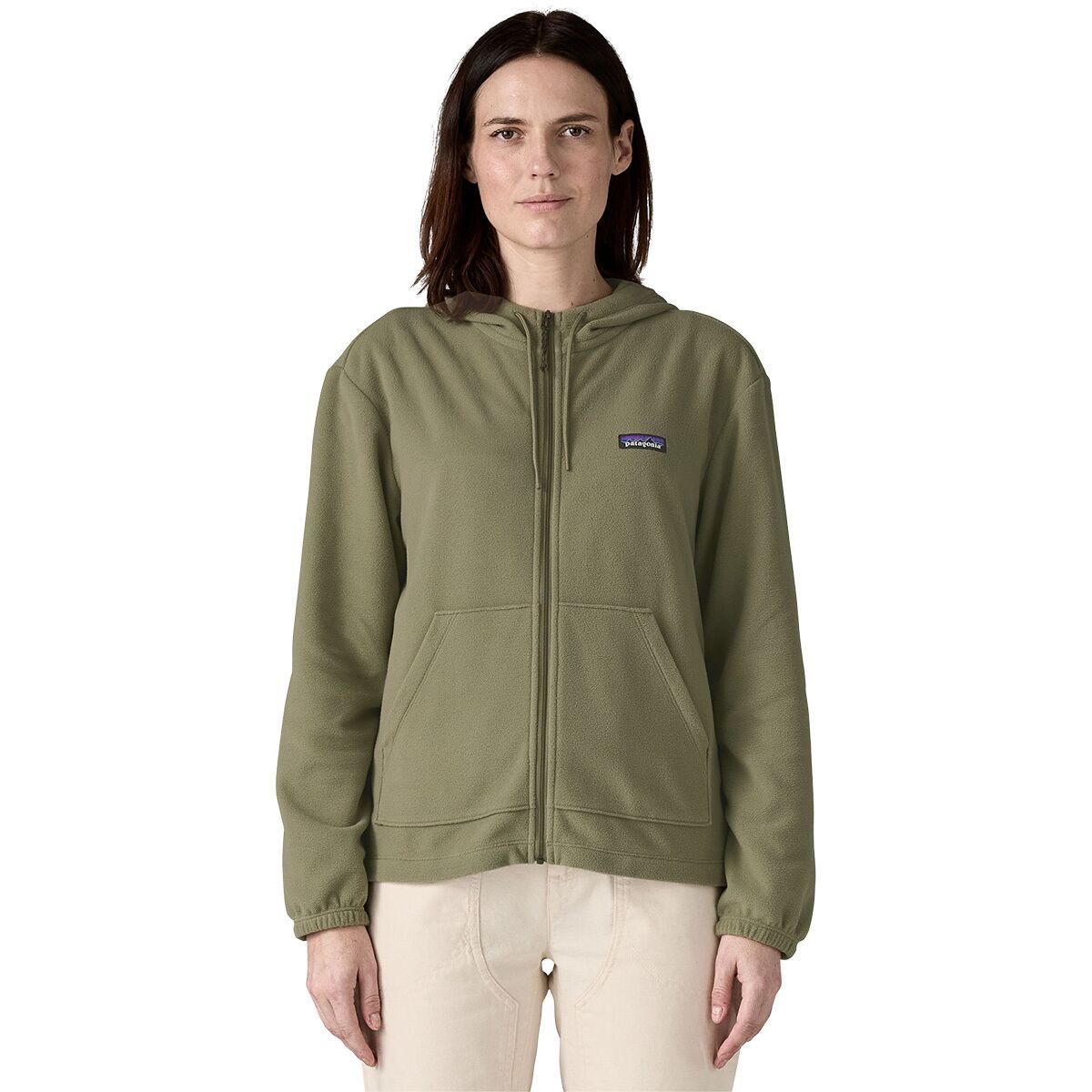 Image of Patagonia Micro D Fleece Hoodie - Women's River Rock Green, XL