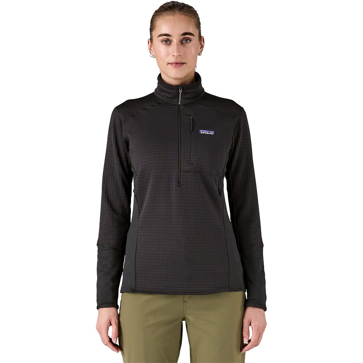 Image of Patagonia R1 Pullover - Women's Black, M