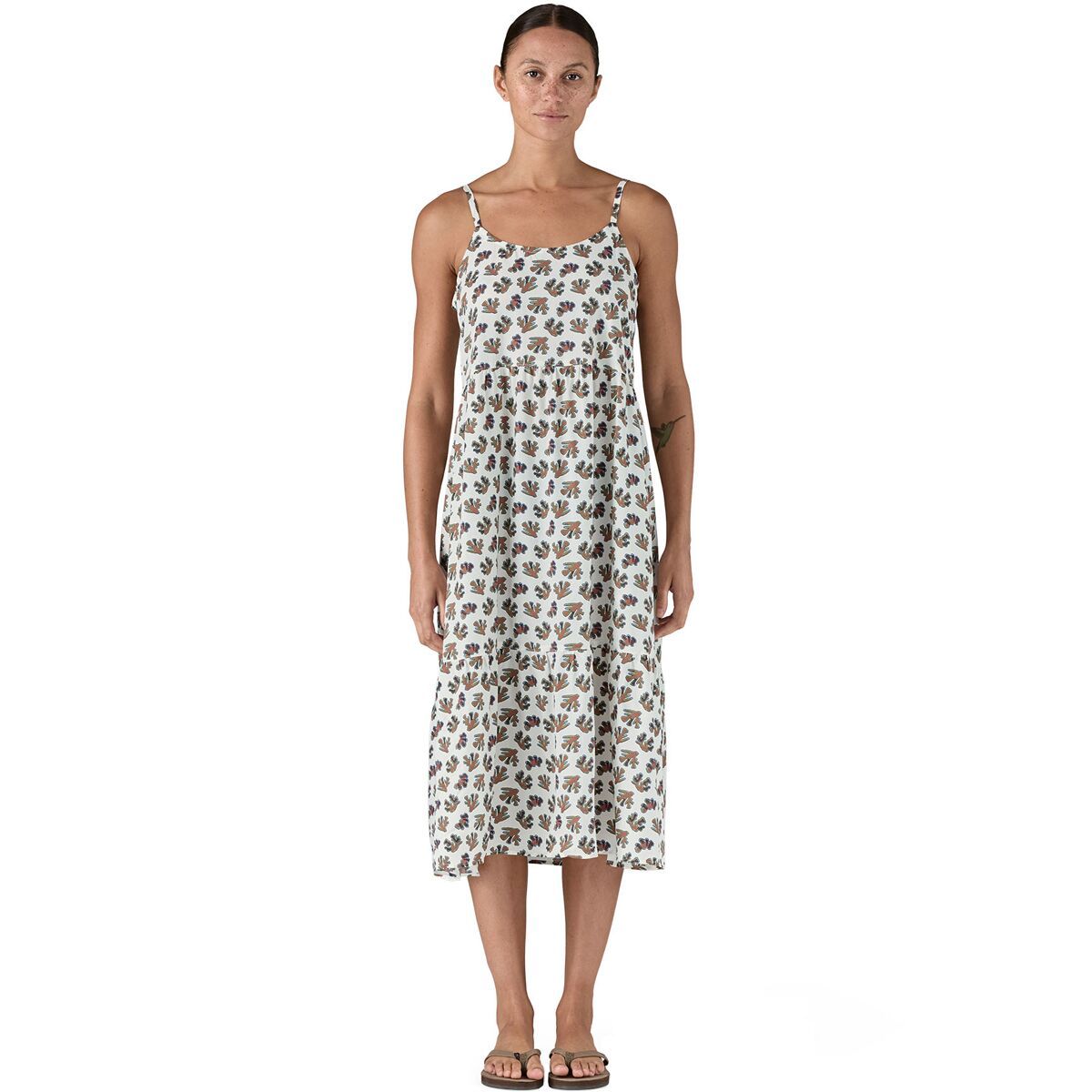 Patagonia Tidal Threads Dress - Women's Oh Coral: Wool White, L