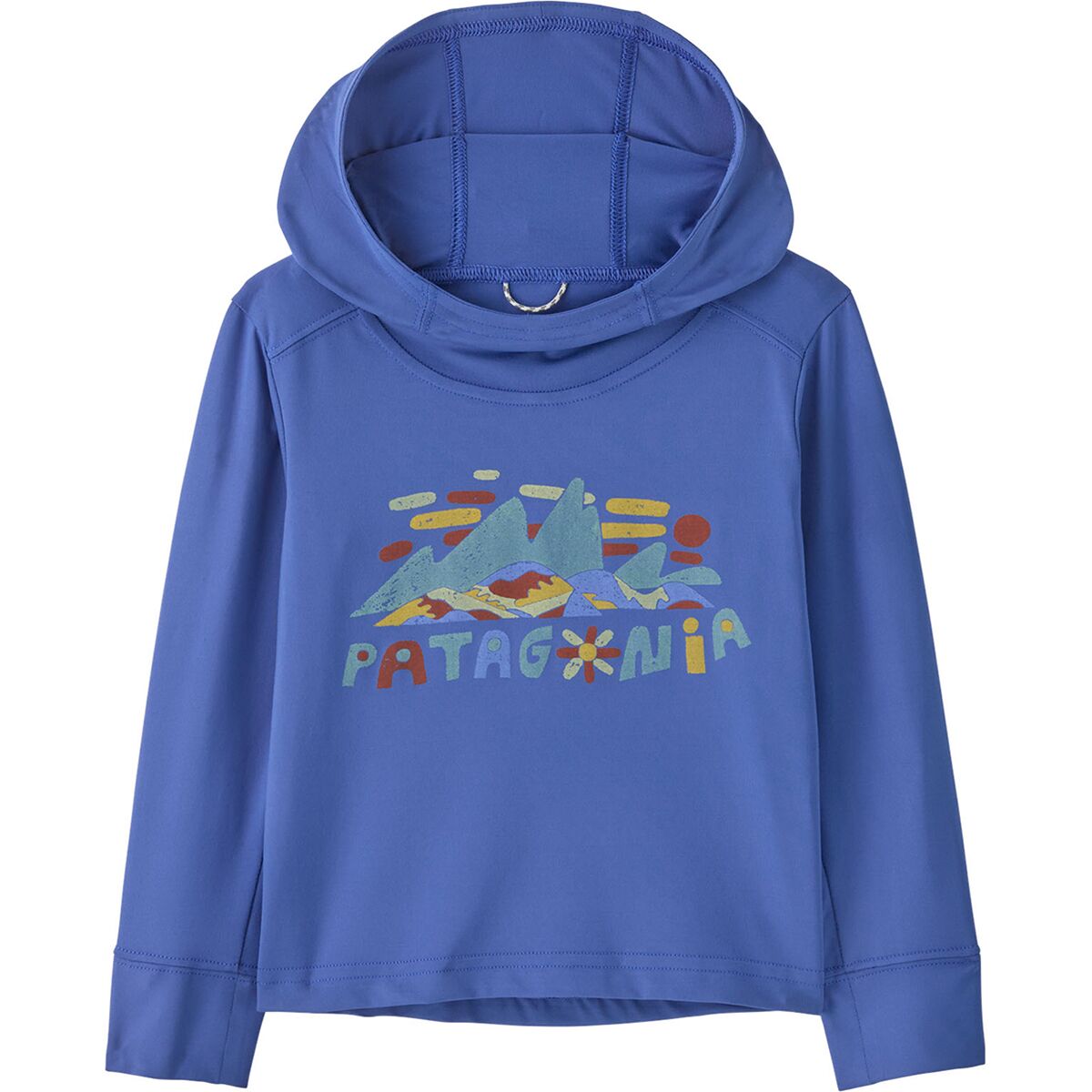 Patagonia Patagonia Baby Capilene Silkweight Hoodie - Infants' Fitz Roy Superbloom: Eddy Blue, 6M