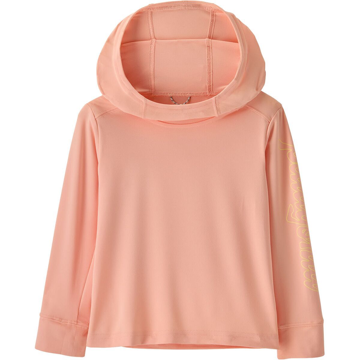 Image of Patagonia Baby Capilene Silkweight Hoodie - Infants' Fitz Script: Sunlit Pink, 12M