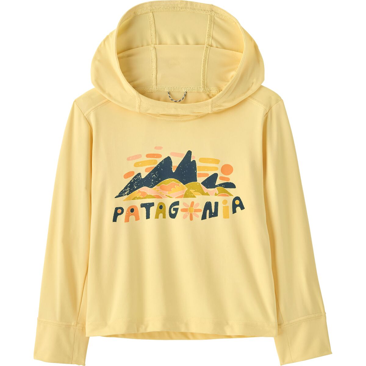 Patagonia Patagonia Baby Capilene Silkweight Hoodie - Toddlers' Fitz Roy Superbloom: Buttercup Yellow, 4T