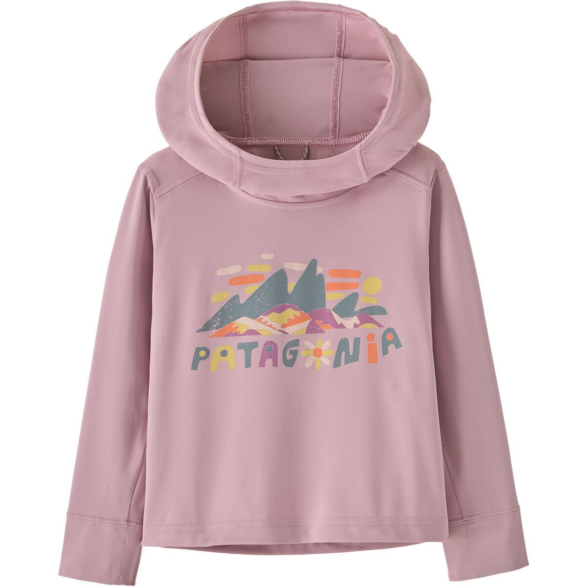 Image of Patagonia Baby Capilene Silkweight Hoodie - Toddlers' Fitz Roy Superbloom: Quiet Violet, 5T