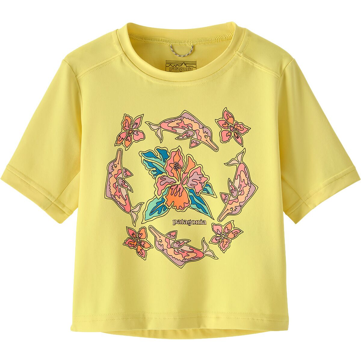 Image of Patagonia Baby Capilene Silkweight T-Shirt - Infants Riverbloom: Lemon Zest, 6M