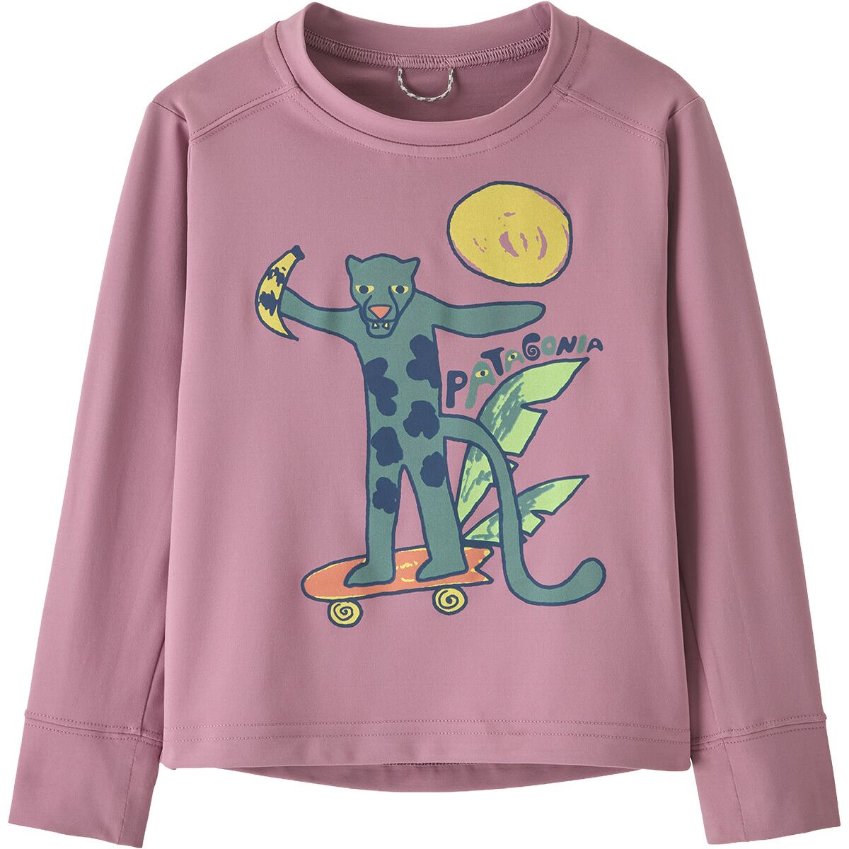 Image of Patagonia Baby Long-Sleeve Capilene Silkweight T-Shirt - Infants' Jaguar Boogie: Light Violet, 18M