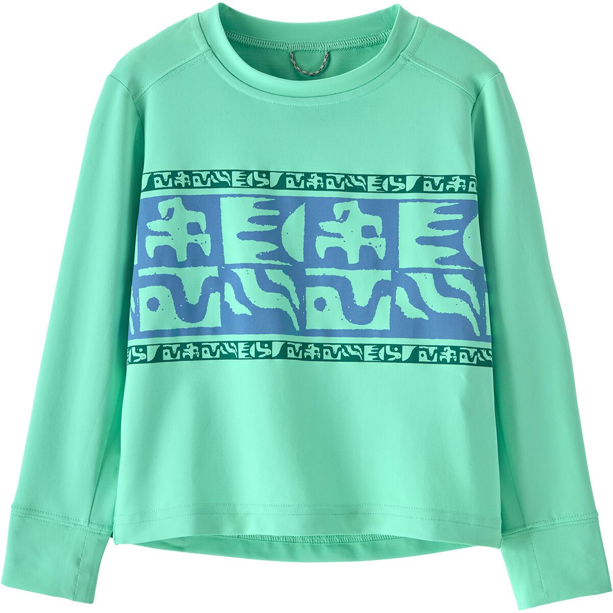Image of Patagonia Baby Long-Sleeve Capilene Silkweight T-Shirt - Infants' Mother Rays Band: Early Teal, 12M