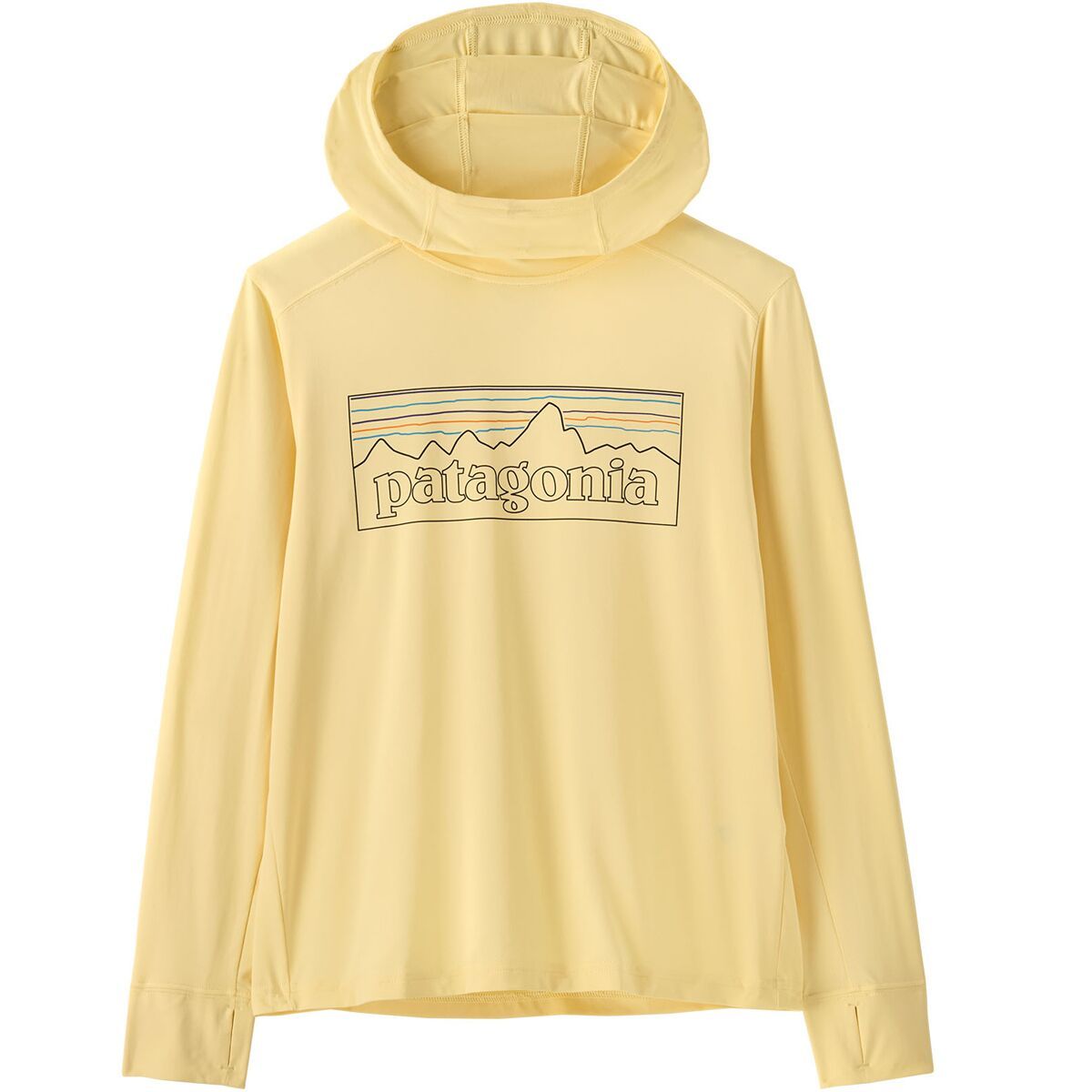 Image of Patagonia Capilene Silkweight Hoodie - Kids' P-6 Outline: Buttercup Yellow, XL