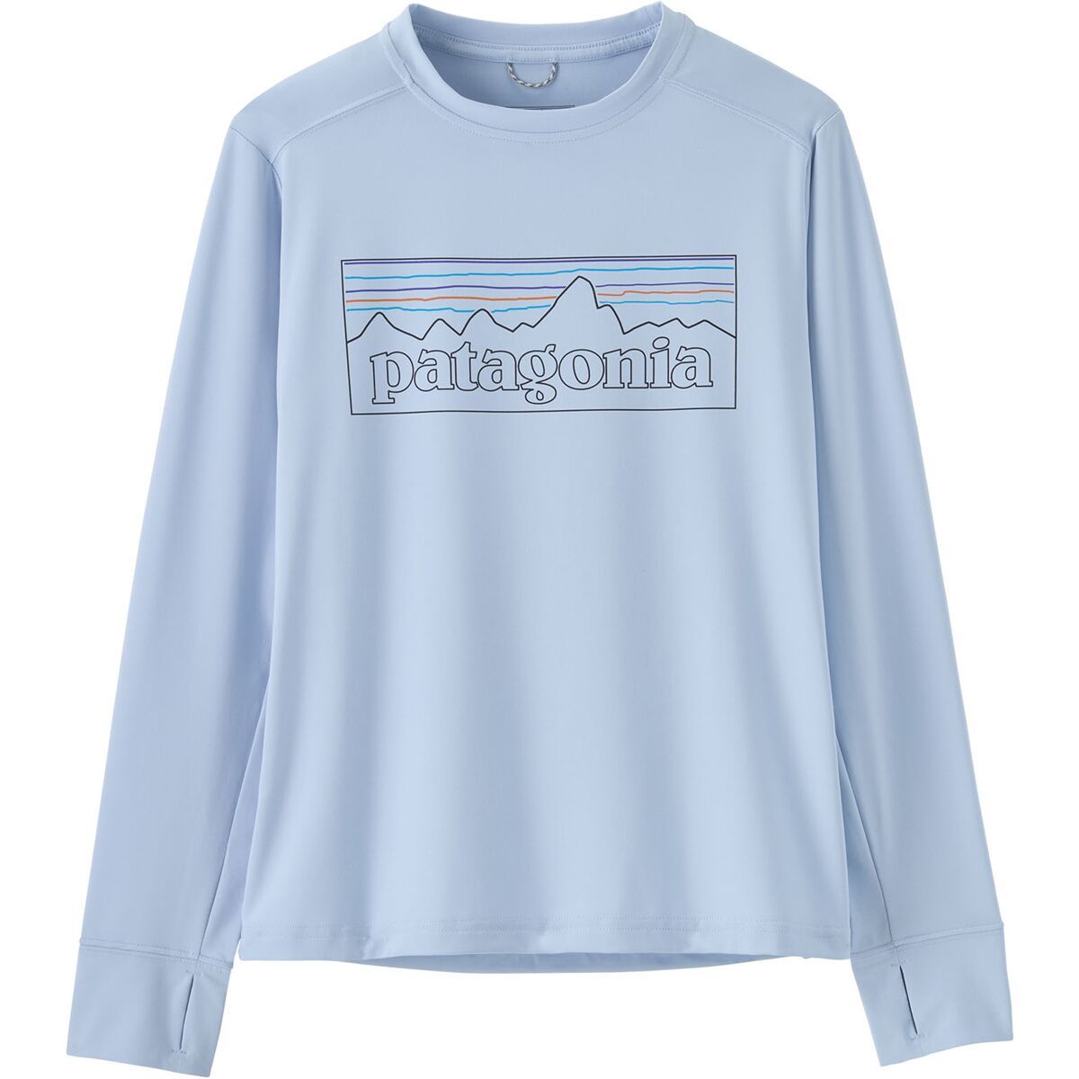 Patagonia Capilene Silkweight Long-Sleeve T-Shirt - Kids' P-6 Outline: Fleck Blue, L