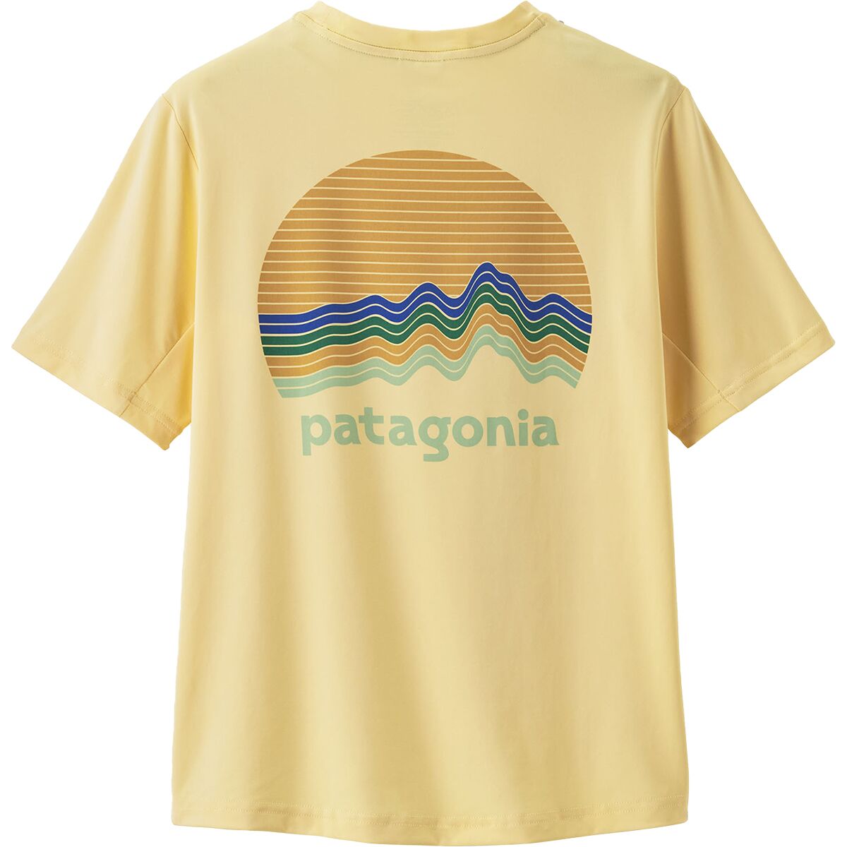 Patagonia Patagonia Capilene Silkweight T-Shirt - Kids' Ridge Rise Moonlight: Buttercup Yellow, XL