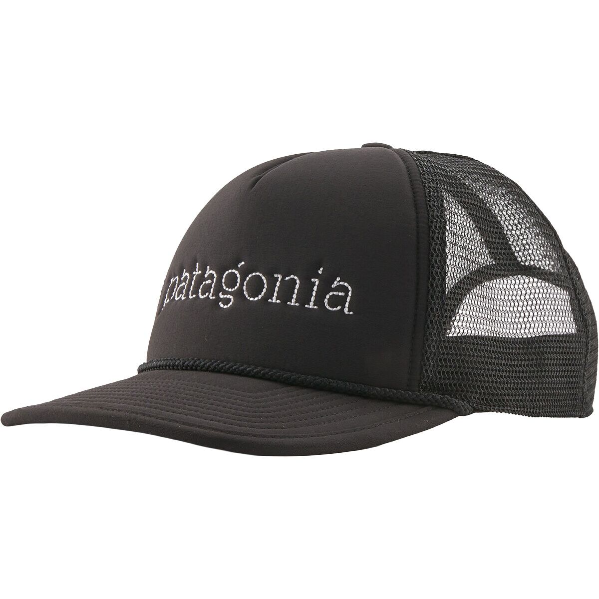 Image of Patagonia Broadcaster Hat Strata Text: Black, One Size