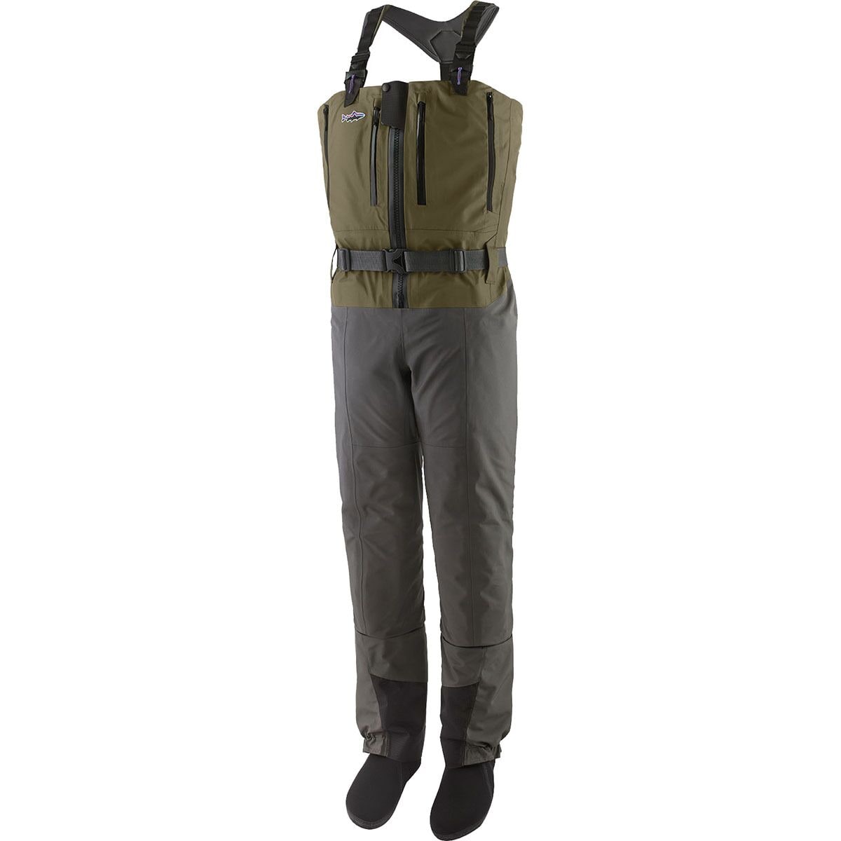 Image of Patagonia Swiftcurrent Expedition Zip-front Waders - Men's Basin Green, LRL