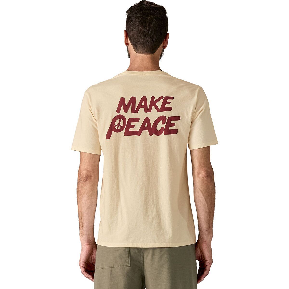 Image of Patagonia Balance Organic T-Shirt - Men's Peace Seeds: Undyed Natural, S