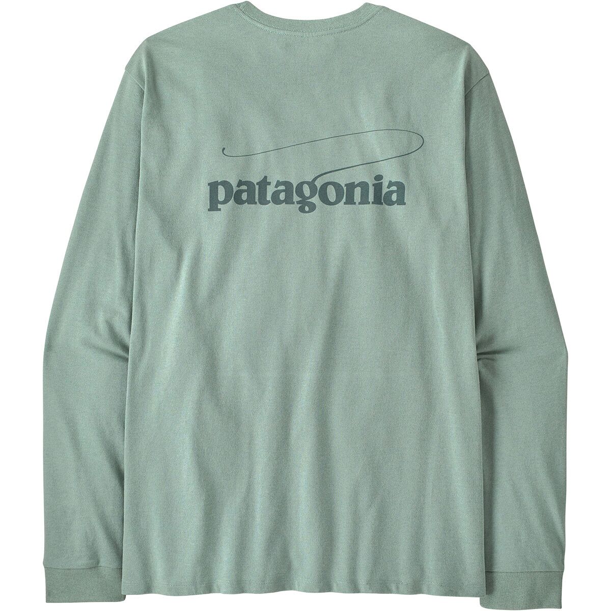Image of Patagonia Casting Logo Long-Sleeve Responsibili-Tee - Men's Thin Ice, M