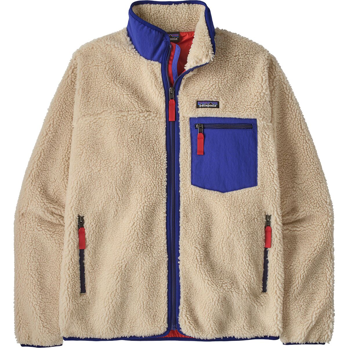 Image of Patagonia Classic Retro-X Jacket - Men's Dark Natural w/Cobalt Blue, L