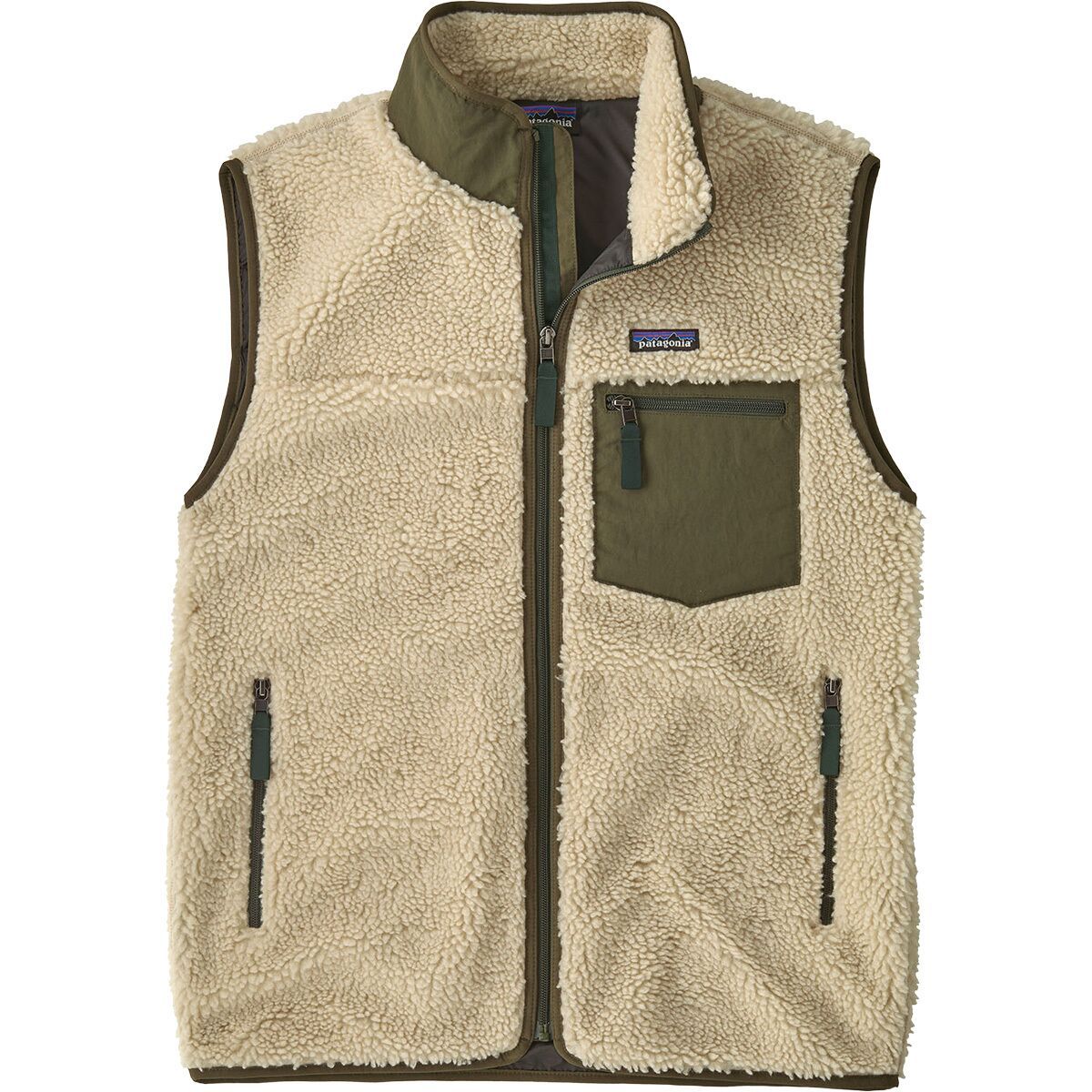 Image of Patagonia Classic Retro-X Vest - Men's Dark Natural/Basin Green, M