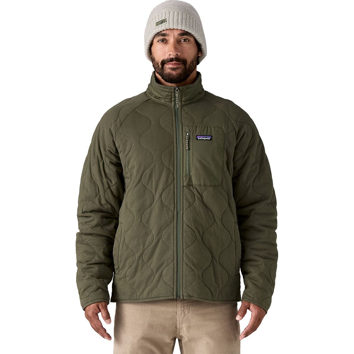Image of Patagonia Daily Quilted Jacket - Men's Basin Green, S
