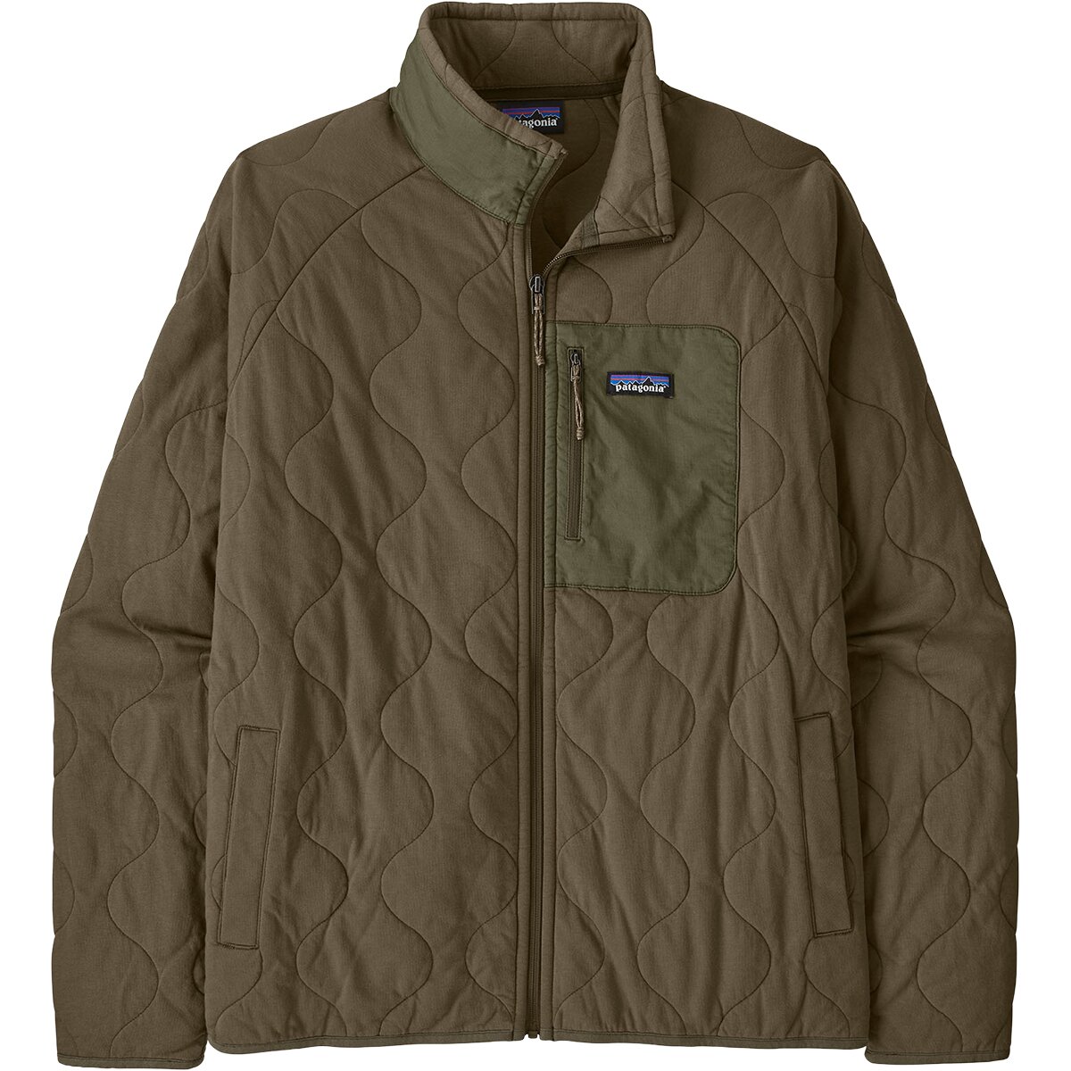 Image of Patagonia Daily Quilted Jacket - Men's Basin Green 2, L