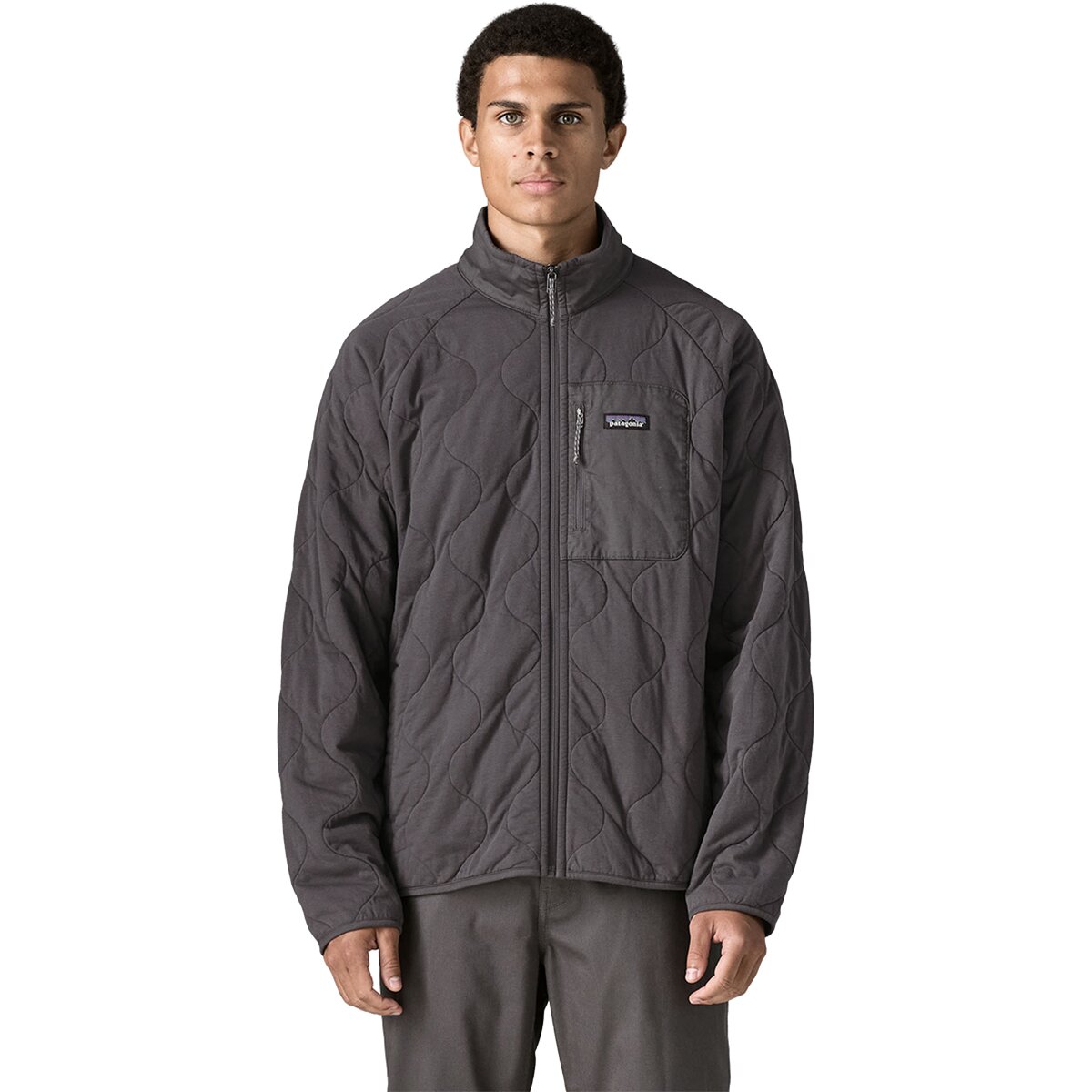 Image of Patagonia Daily Quilted Jacket - Men's Forge Grey, L