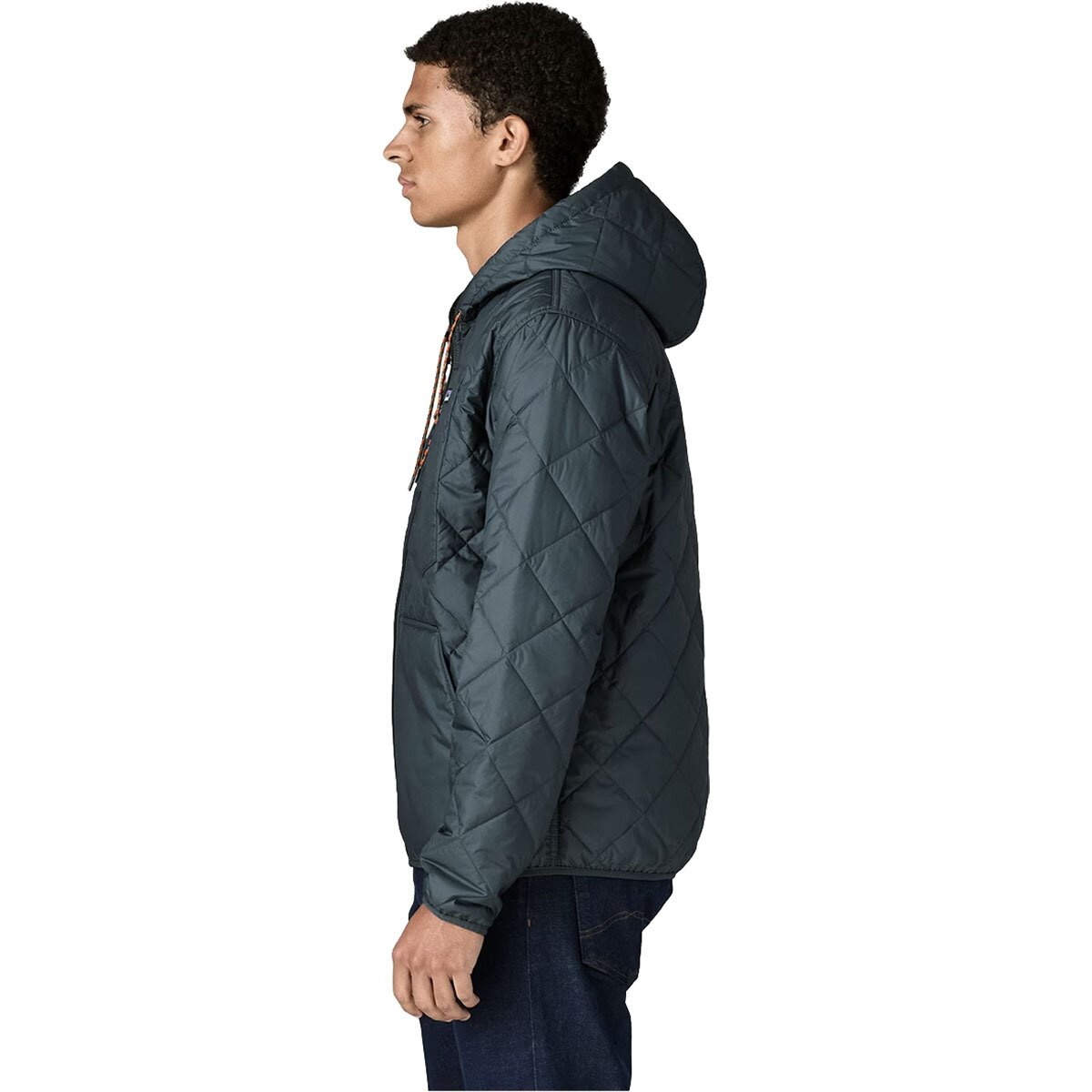 Image of Patagonia Diamond Quilted Bomber Hooded Jacket - Men's Summit Blue, L