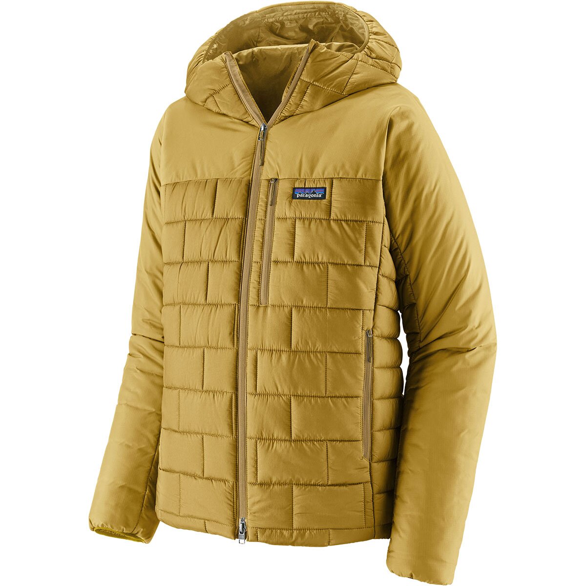 Image of Patagonia Hi-Loft Nano Puff Hooded Jacket - Men's Lynx Tan, XXL