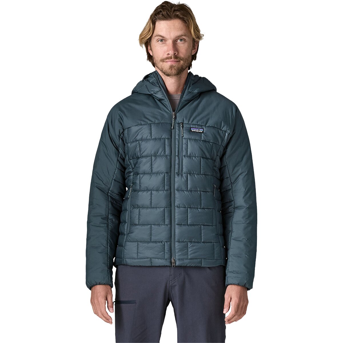 Image of Patagonia Hi-Loft Nano Puff Hooded Jacket - Men's Summit Blue, M