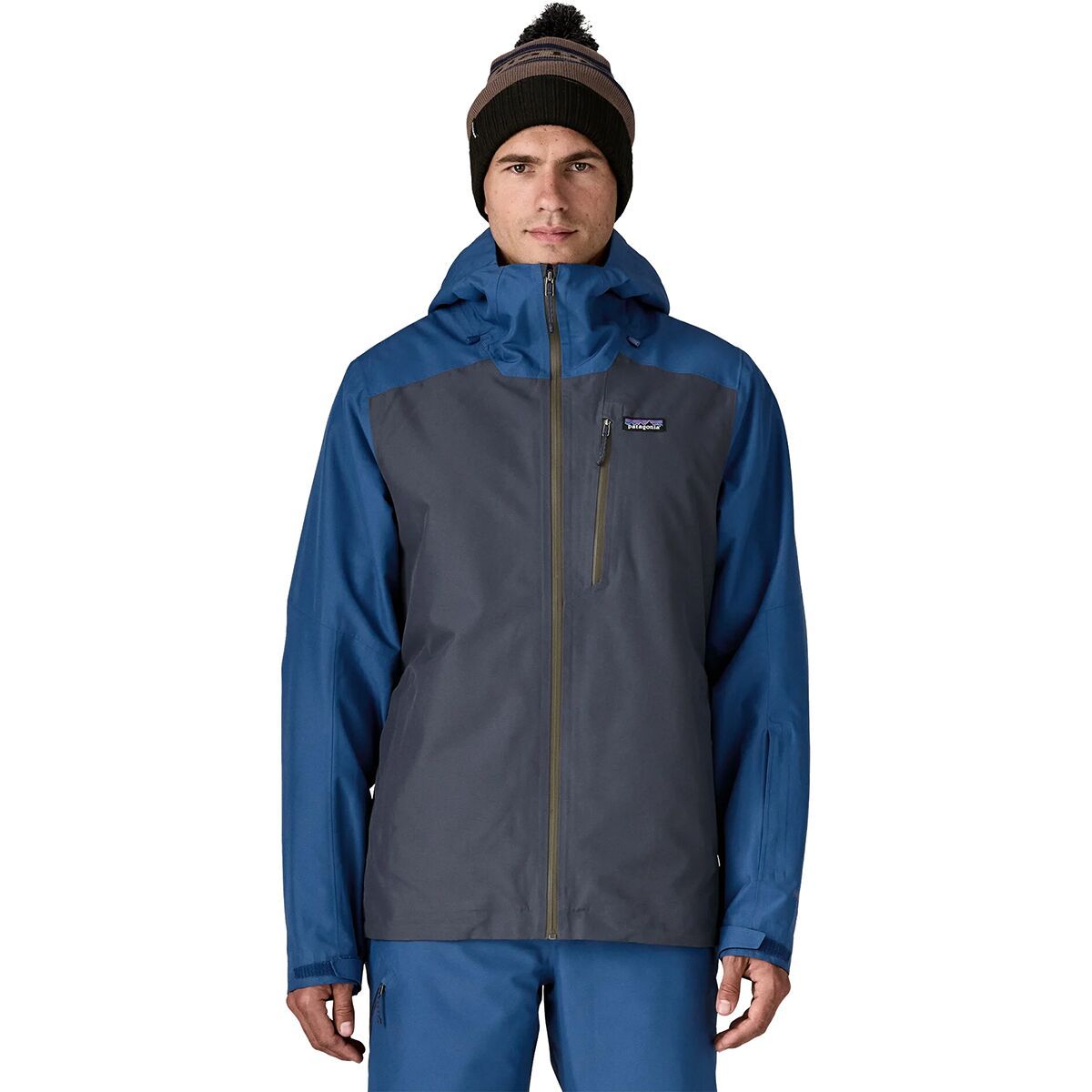Image of Patagonia Insulated Powder Town Jacket - Men's Smolder Blue/Clement Blue, S