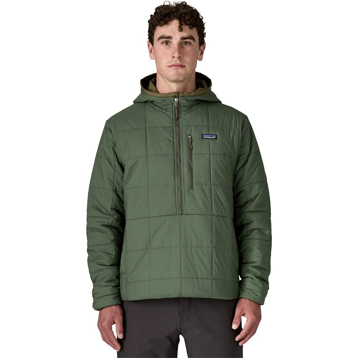 Image of Patagonia Light Gust Hooded Pullover Jacket - Men's Old Growth Green, M