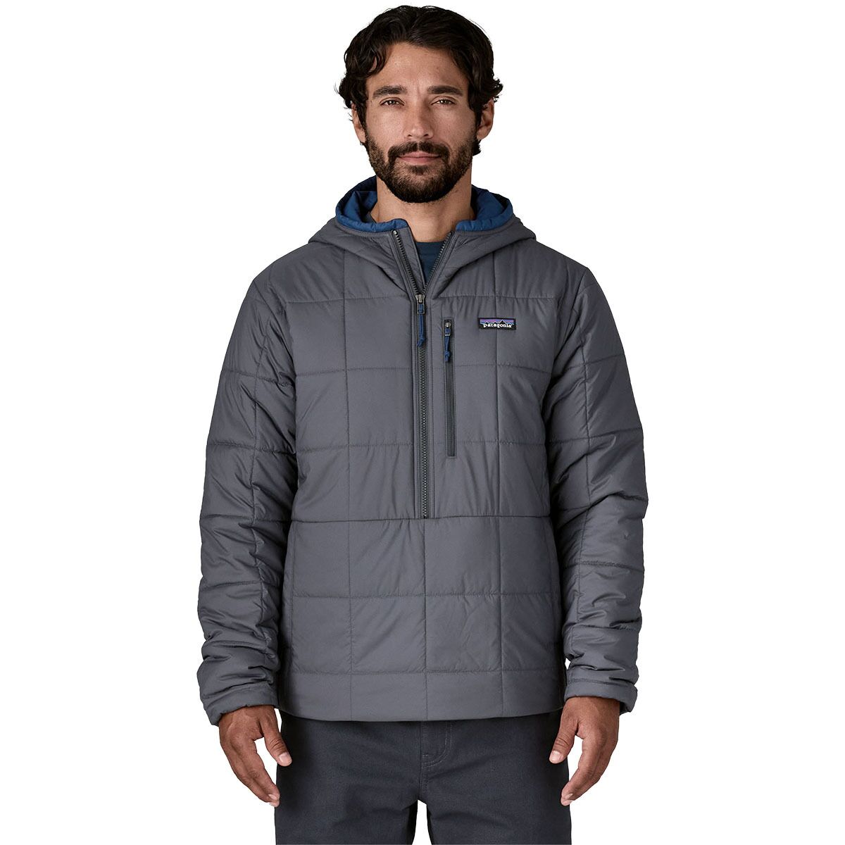 Image of Patagonia Light Gust Hooded Pullover - Men's Smolder Blue, XXL