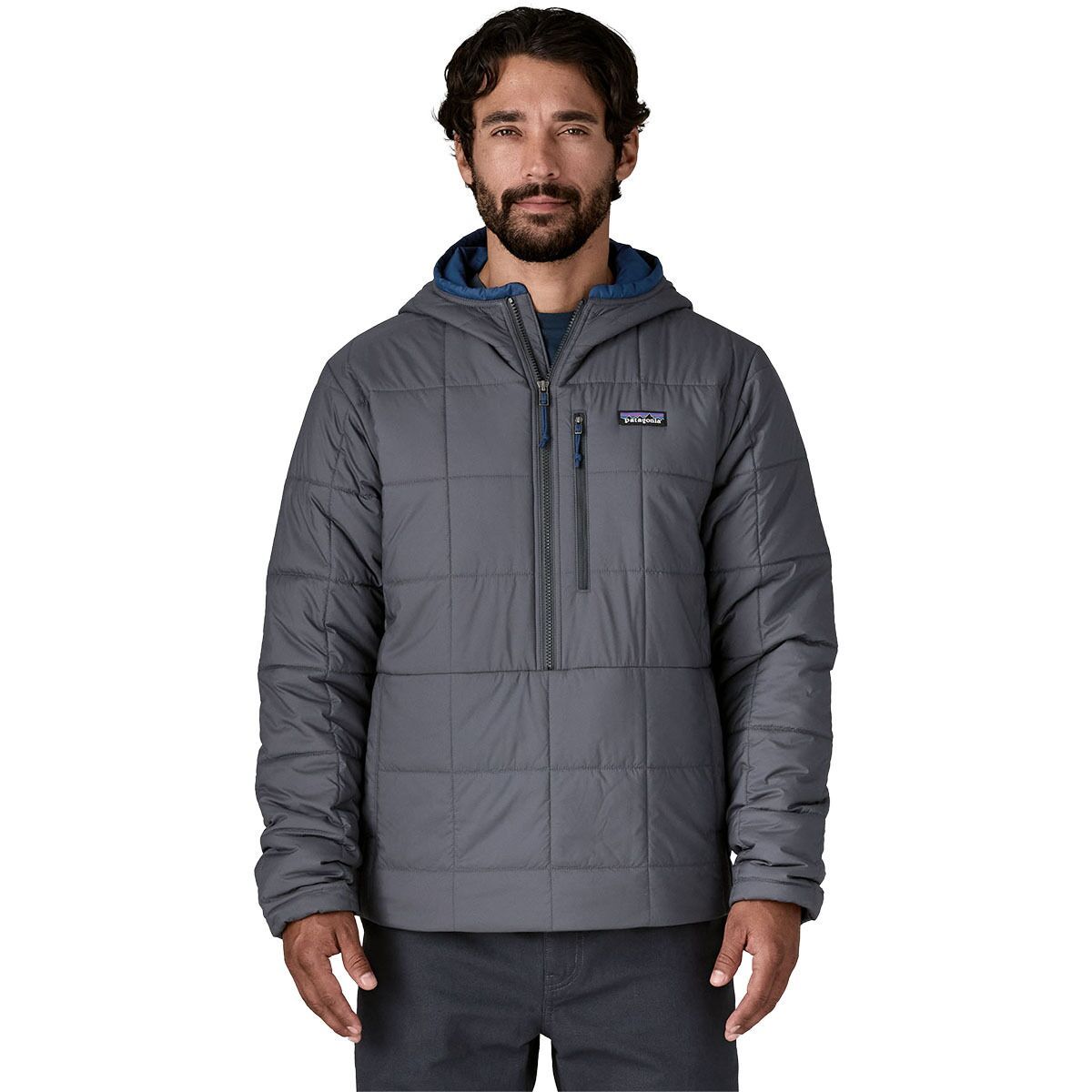Image of Patagonia Light Gust Hooded Pullover Jacket - Men's Smolder Blue, M