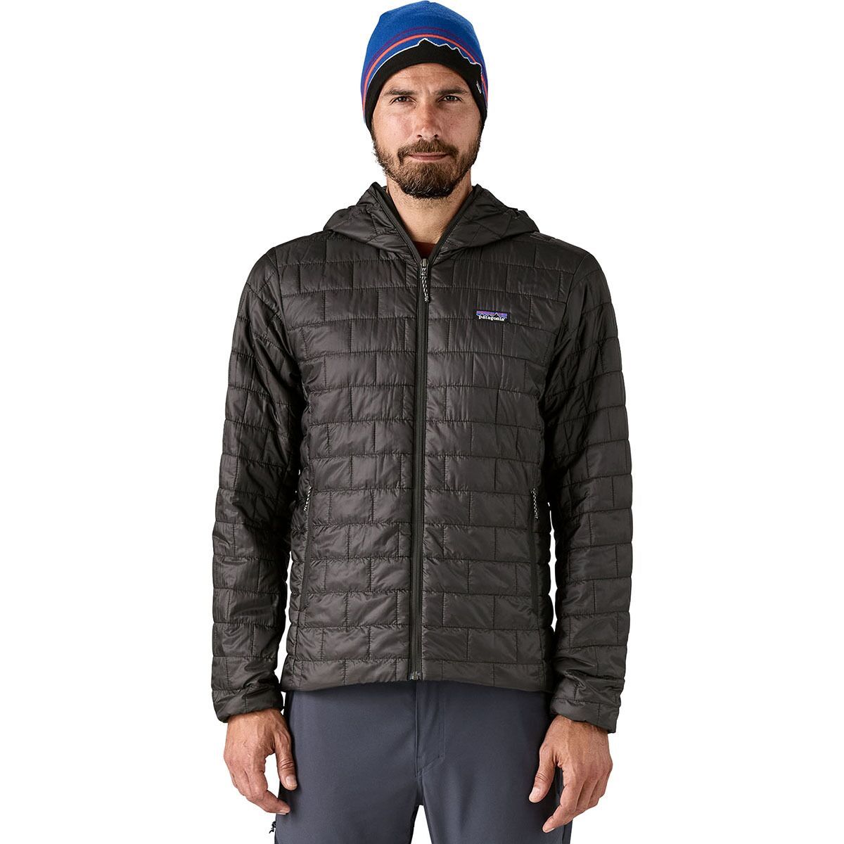 Image of Patagonia Nano Puff Hooded Insulated Jacket - Men's Black, XL
