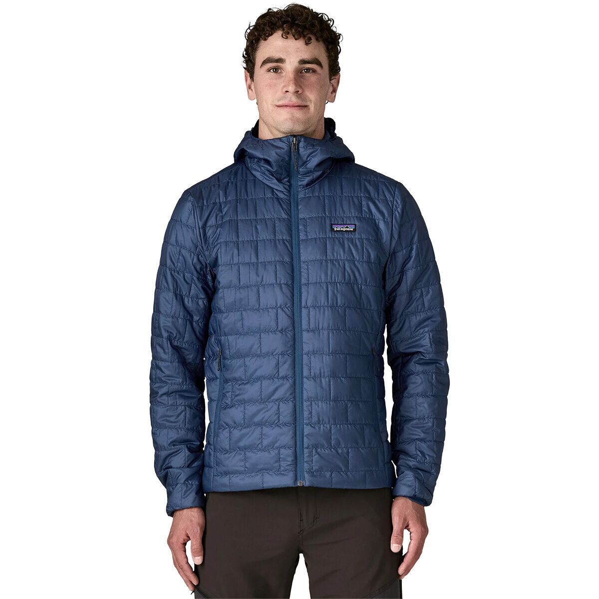 Image of Patagonia Nano Puff Hooded Insulated Jacket - Men's Clement Blue, S