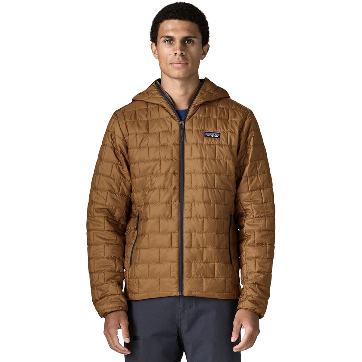 Image of Patagonia Nano Puff Insulated Hoodie - Men's Deer Brown, S