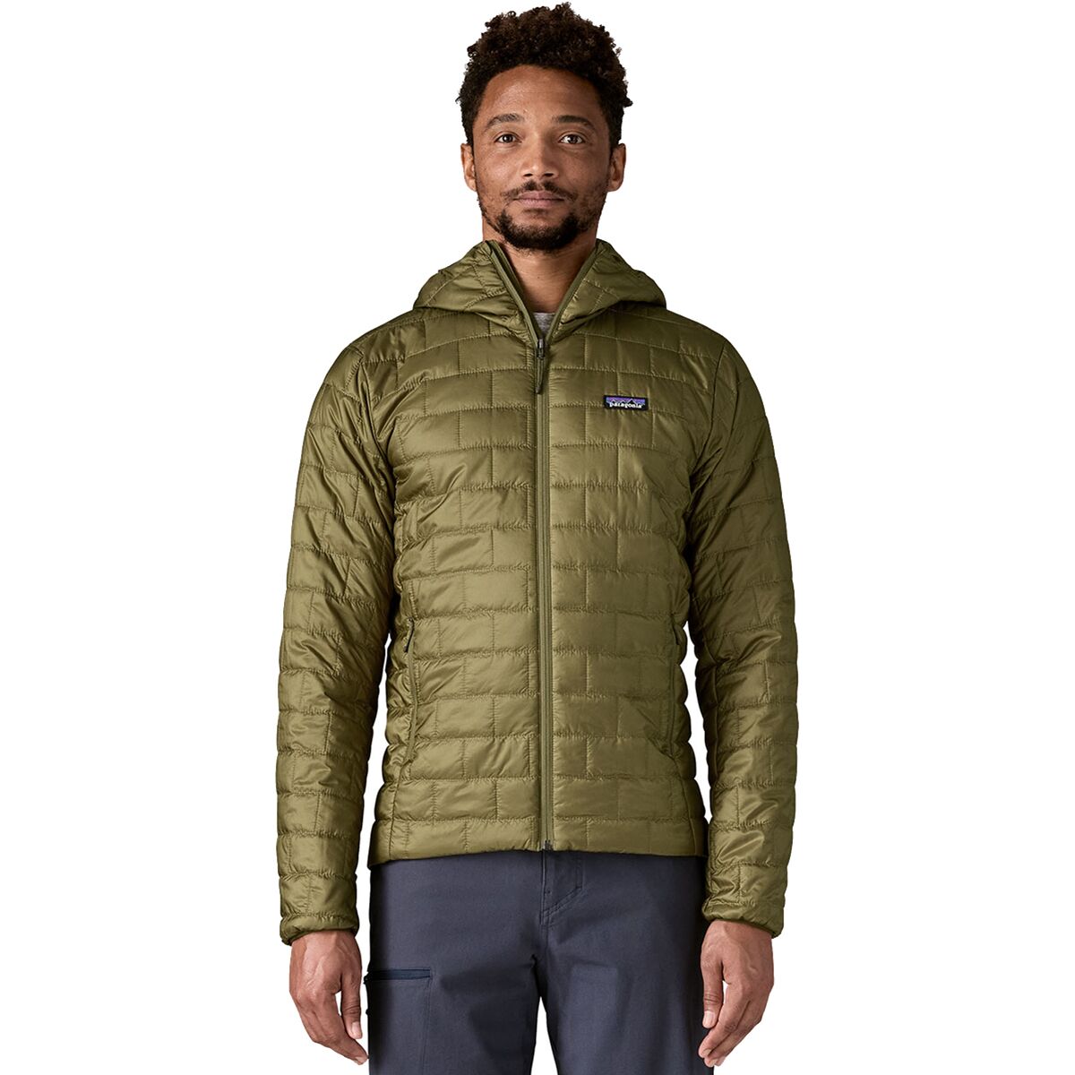 Image of Patagonia Nano Puff Insulated Hoodie - Men's Pond Green, S