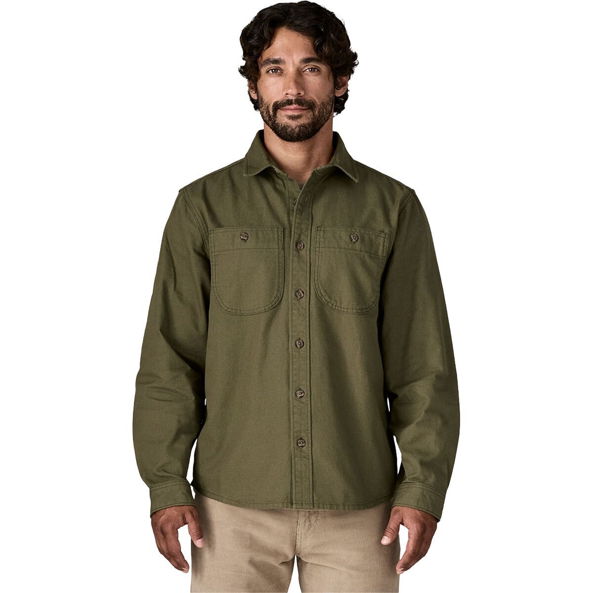 Image of Patagonia Point Reyes Canvas Shirt - Men's Basin Green, S