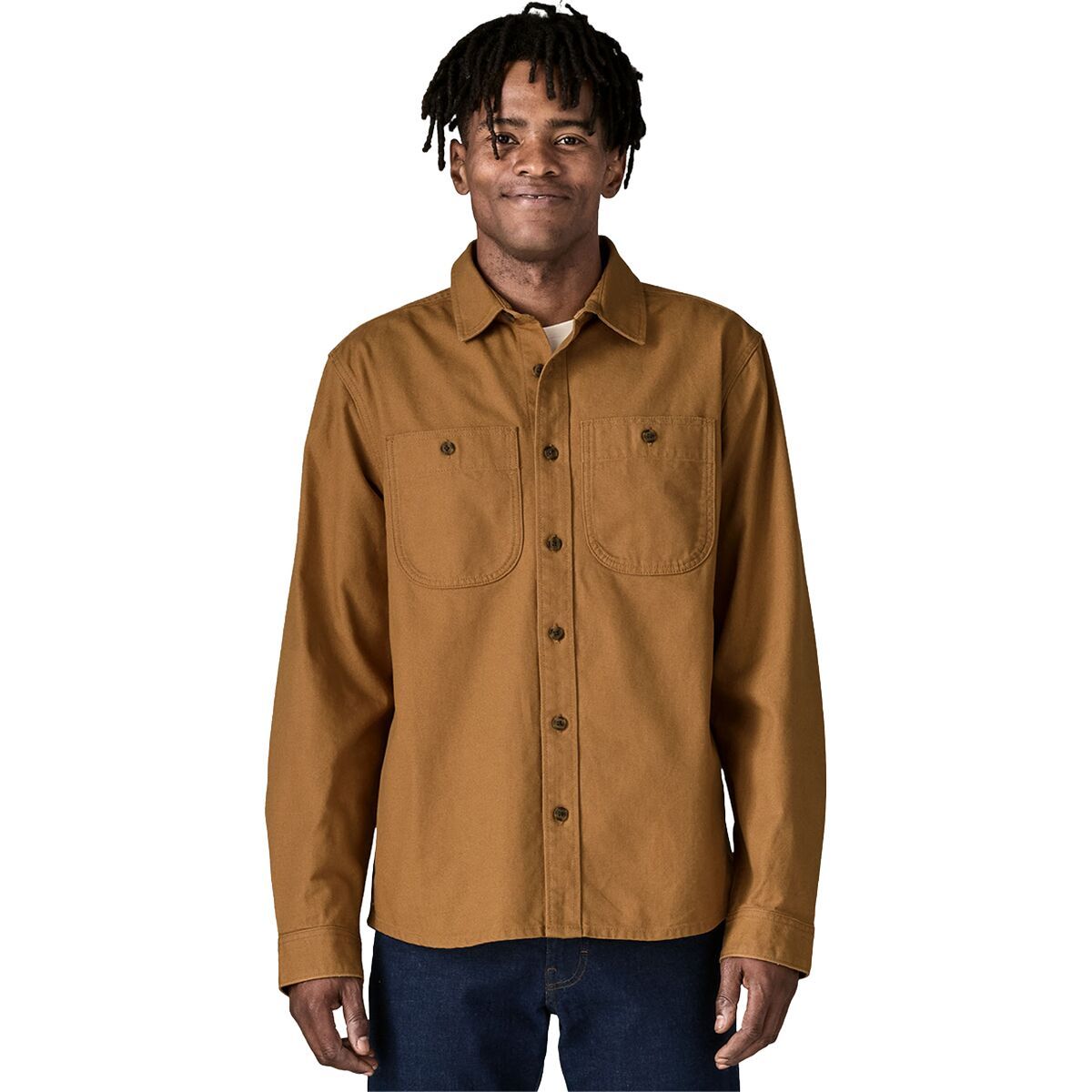 Image of Patagonia Point Reyes Canvas Shirt - Men's Nest Brown, L