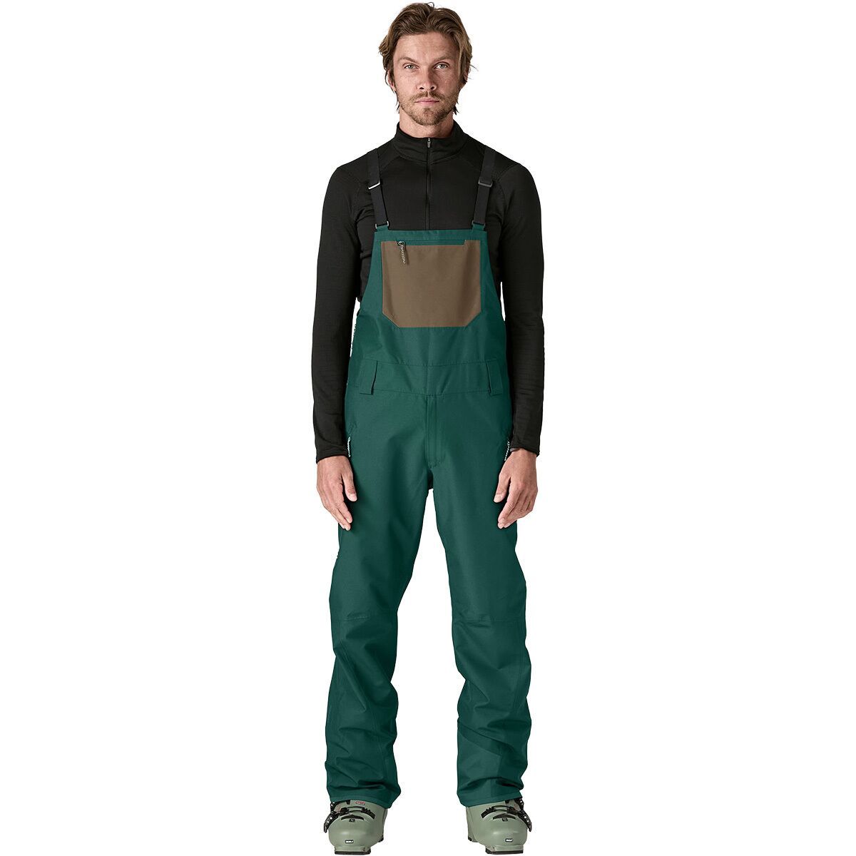 Image of Patagonia Powder Town Bib Pant - Men's Cascade Green, S/Reg