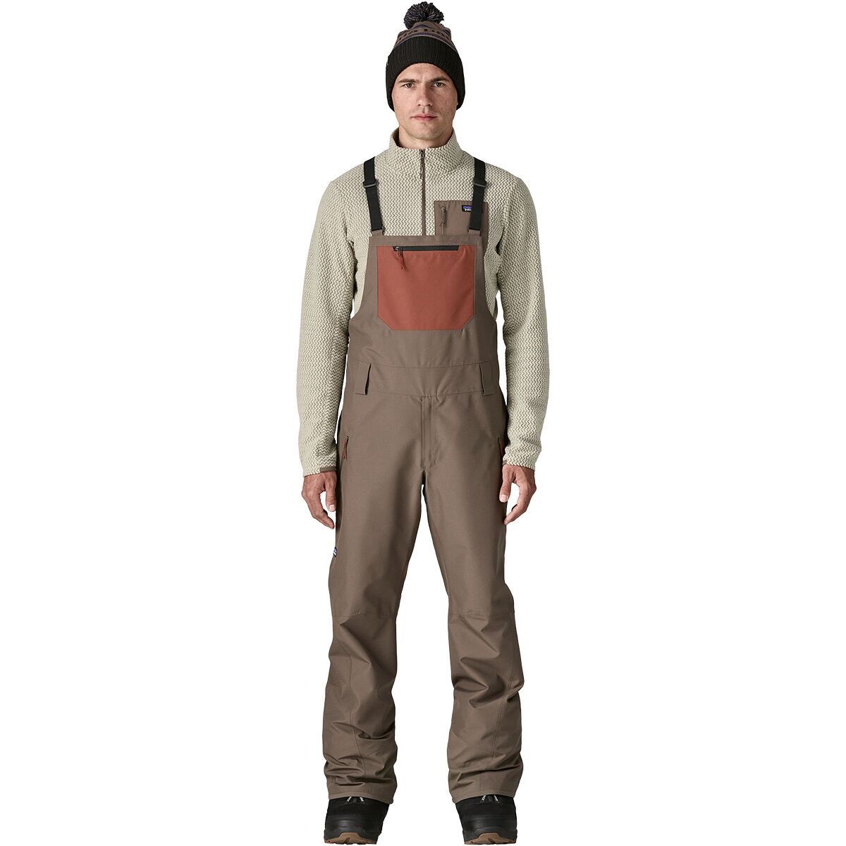 Image of Patagonia Powder Town Bib Pant - Men's Marlow Brown, M/Reg