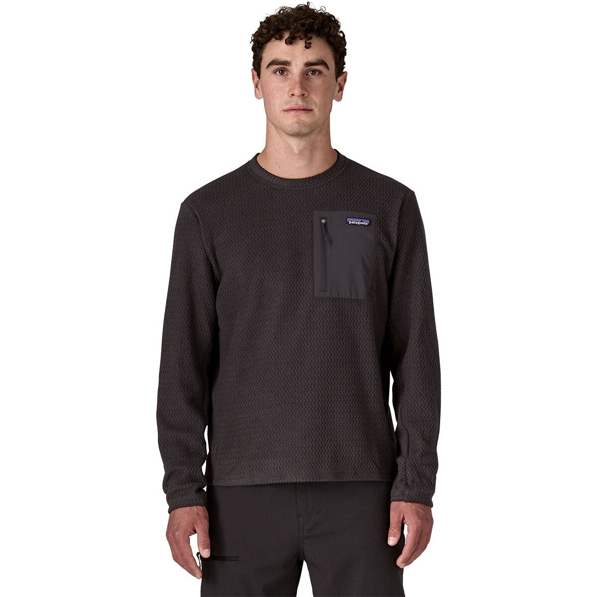 Image of Patagonia R1 Air Crew Top - Men's Black, M