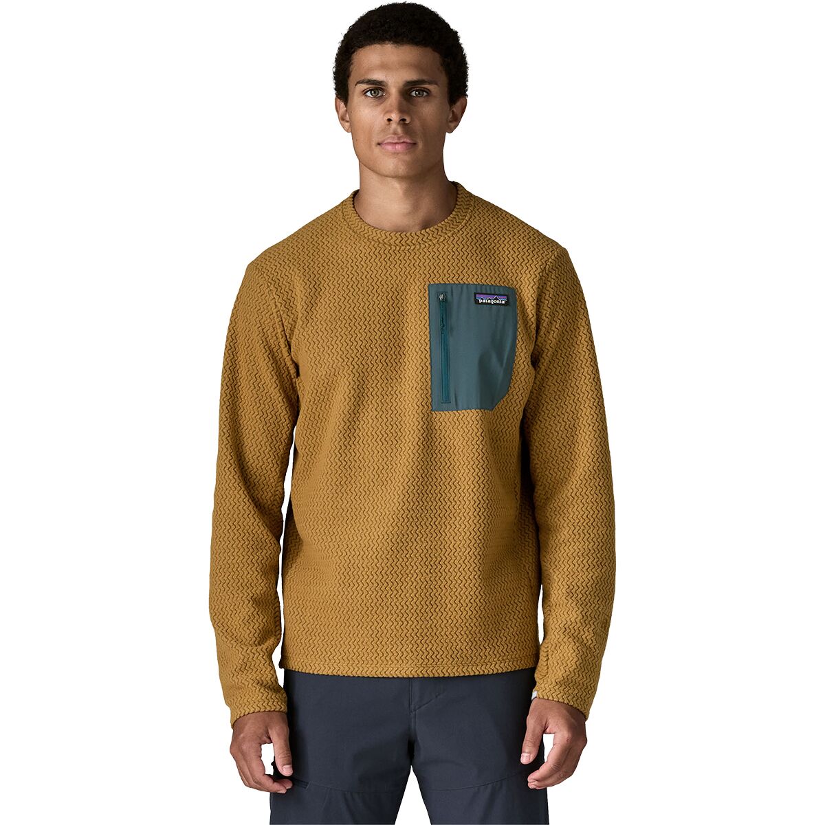 Image of Patagonia R1 Air Crew Pullover - Men's Bobcat Brown, XL