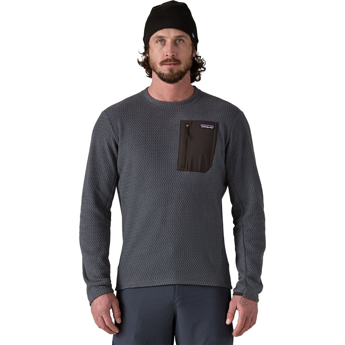 Image of Patagonia R1 Air Crew Pullover - Men's Smolder Blue, XXL