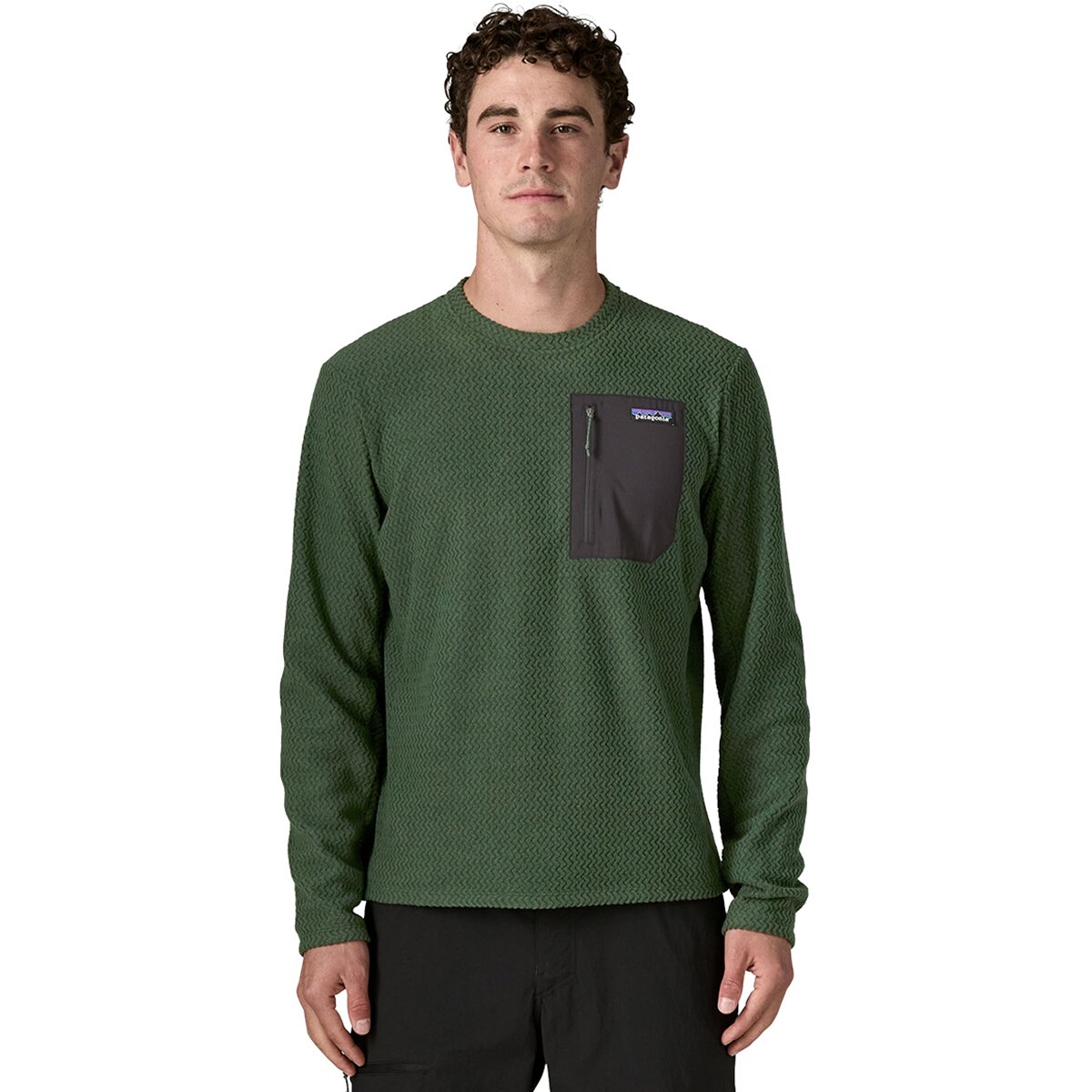 Image of Patagonia R1 Air Crew Pullover - Men's Treeline Green, XL