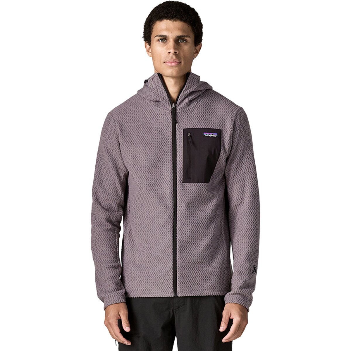 Image of Patagonia R1 Air Full-Zip Hooded Jacket - Men's May Grey, M